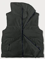 Dámská péřová vesta se stojáčkem army (5M3150-136)