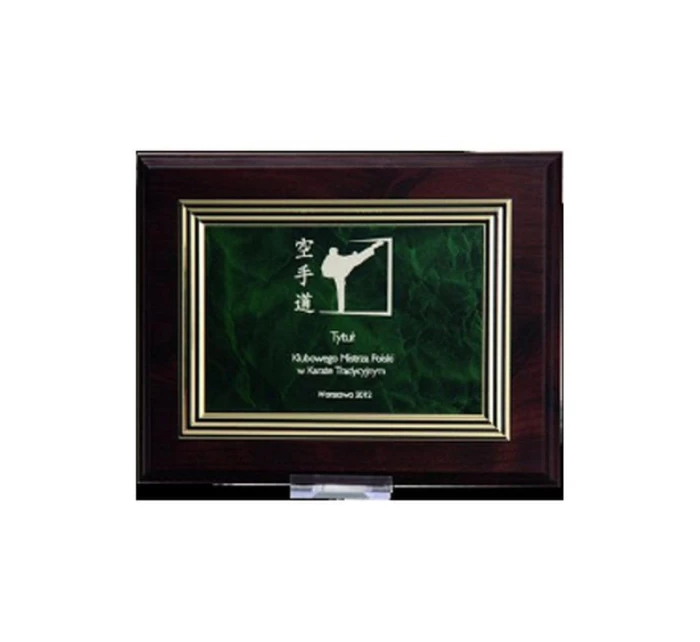 Plastový diplom s gravírováním na zlaté desce Plastový diplom s gravírováním na zlaté desce