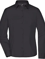 Daiber JN 641 Popelínová business halenka s dlouhým rukávem 02.0641 black