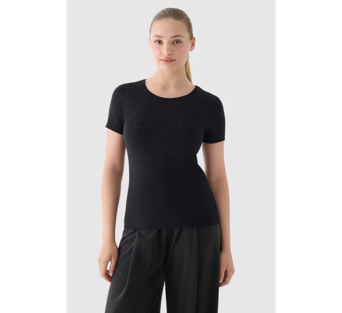 Dámské tričko s potiskem 4F Černé 4FWMM00TTSHF1846-20S