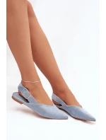 Dámské baleríny s přezkou Tanelia – modré Dámské baleríny s přezkou Tanelia – modré