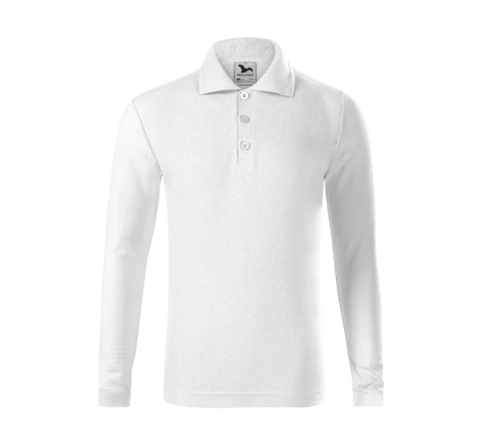 Pique Polo LS polokošile dětská bílá