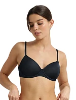 Dámská hladká podprsenka bez kostic DIM INVISIBLE WIRELESS PADDED BRA - DIM - černá