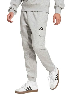 Pánské kalhoty adidas Essentials Feelcozy Cargo, světle šedé, JE3823