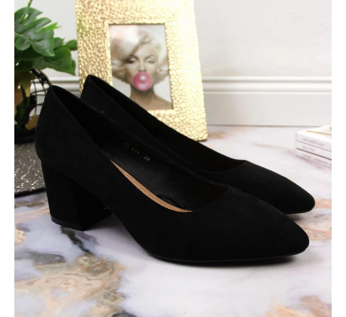 Sergio Leone W SK358A černé lodičky na podpatku