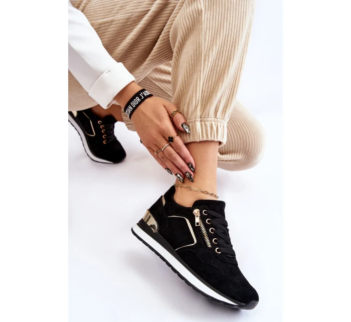 Semišové Sportovní Boty Na Černá model 21606382 - Boto Semišové Sportovní Boty Na Černá model 21606382 - Boto