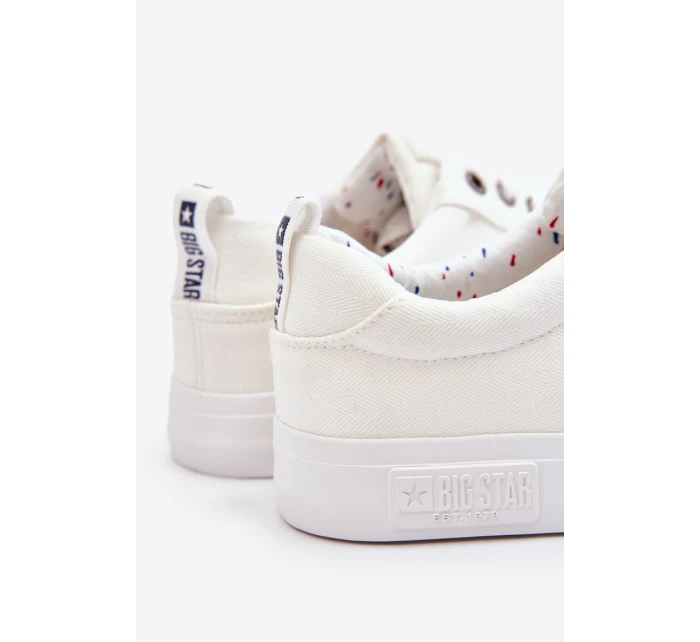 Pánské nízké Materiál tenisky Big Star KK174001 Bílá Pánské nízké Materiál tenisky Big Star KK174001 Bílá