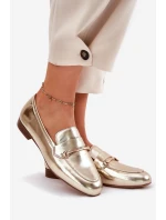 Kožené Polobotky Mokasíny Dámské Maciejka K6809-25 Zlaté
