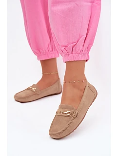 Dámské klasické semišové mokasyny Khaki Corinell