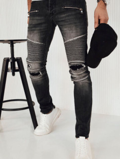Pánské tmavě šedé džínové kalhoty Dstreet UX4151