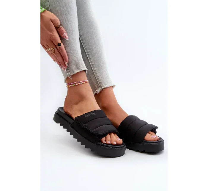 Dámské pantofle na platformě Big Star Černá Dámské pantofle na platformě Big Star Černá