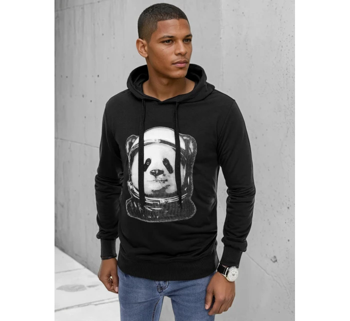 Pánská černá mikina Dstreet BX5130 Pánská černá mikina Dstreet BX5130