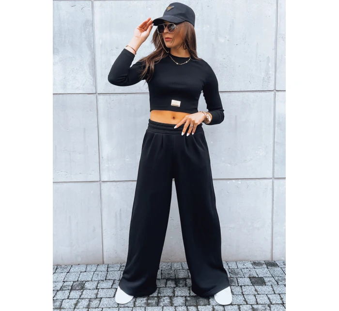Dámský komplet širokých kalhot a topu ASTRAL ALLURE black FashionStreet AY0920
