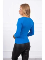 Halenka s ozdobnými knoflíky chrpově modrá Halenka s ozdobnými knoflíky chrpově modrá