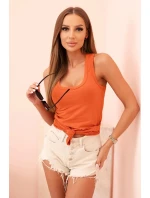 Dámská tílko z bavlny s kulatým výstřihem model 21213999 - K-Fashion