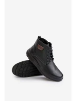 Pánské zateplené boty na zip šněrovací černé model 21678278 - EVENTO