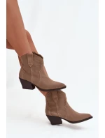 Nazouvací dámské kovbojky z přírodního semiše béžové Beretta Nazouvací dámské kovbojky z přírodního semiše béžové Beretta