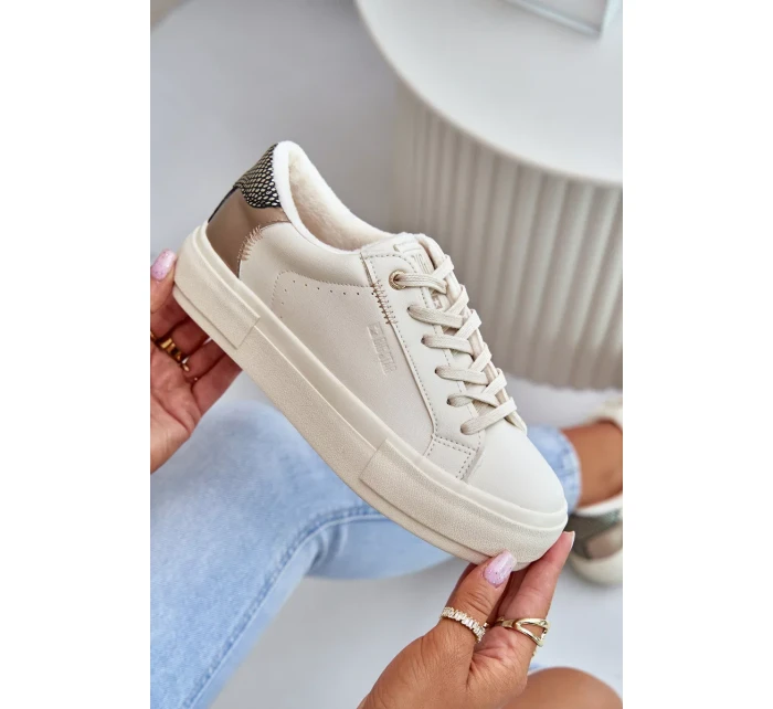 Zateplené Dámské Tenisky Na Platformě Big Star Béžové