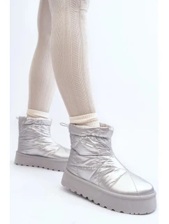 Dámské sněhule na masivní platformě model 21819220 Stříbrná - SEASTAR