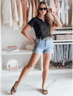 Dámská žebrovaná halenka LOOK černá Dstreet model 21988811 - FashionStreet