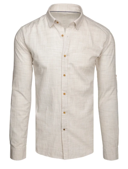 Pánská béžová košile Dstreet model 21989409 - FashionStreet