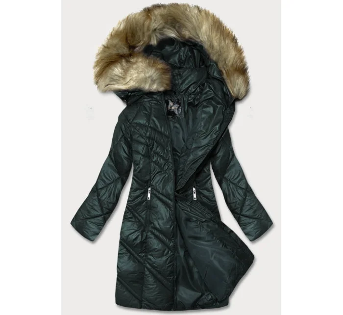 PIKOWANA KURTKA DAMSKA ZIELONA model 21245734 - Glakate