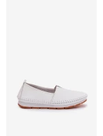 Kožené dámské polobotky model 22013910 Bílé - S.Barski Kožené dámské polobotky model 22013910 Bílé - S.Barski