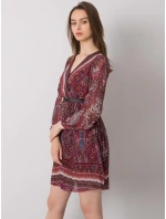 Šaty DHJ SK 10201.93P kaštanová