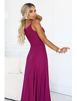 CHIARA večerní maxi šaty bez ramínek fuchsiová model 22210927 - numoco CHIARA večerní maxi šaty bez ramínek fuchsiová model 22210927 - numoco