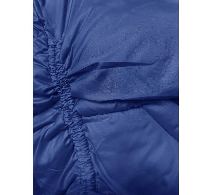 Dámská bunda v chrpové barvě pro přechodné období s károvanou podšívkou (842) Dámská bunda v chrpové barvě pro přechodné období s károvanou podšívkou (842)