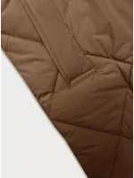 Tmavě béžová dlouhá zimní bunda s kapucí model 21246741 - J.STYLE