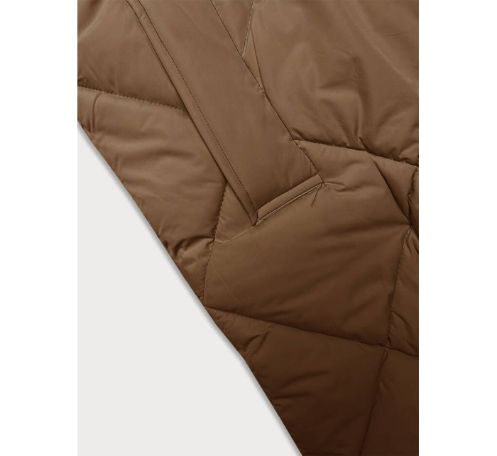 Tmavě béžová dlouhá zimní bunda s kapucí J.Style (5M3173-84)