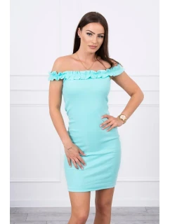 Španělské šaty s volánky mint