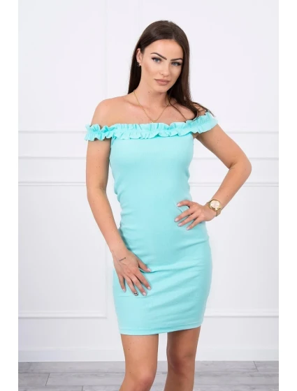 Španělské šaty s volánky mint Španělské šaty s volánky mint