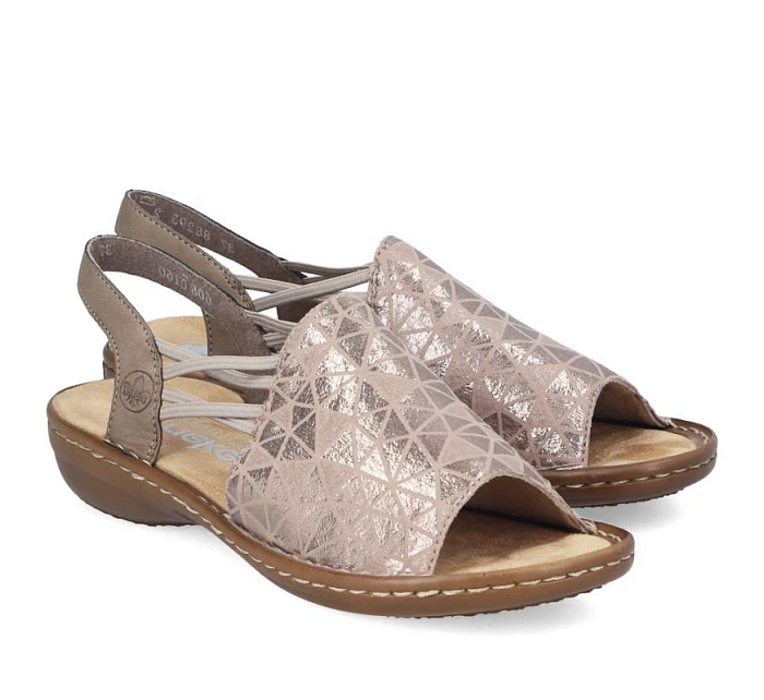 Dámské pohodlné béžové nazouvací sandály model 22116546 - Rieker