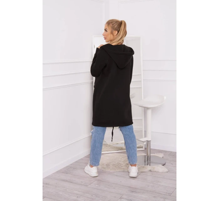 Zateplená bunda s kapucí černá