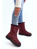 Vysoké Dámské Ocákané Sněžáky Bordové Luxina Vysoké Dámské Ocákané Sněžáky Bordové Luxina