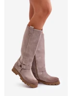 Dámské Semišové Kozačky  Lewski model 21672567 - Zazoo