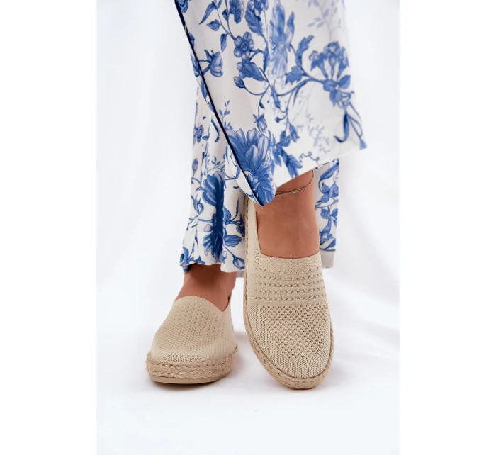 Dámské Espadrilky S Pletením Vinceza 13624 Béžové