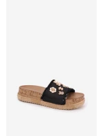 Dámské Pantofle Se Zlatými Přezkami Na Platformě Černé model 21700316 - Boto Dámské Pantofle Se Zlatými Přezkami Na Platformě Černé model 21700316 - Boto