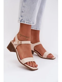 Dámské sandály Eko Kůže na klínu Béžové Sabela