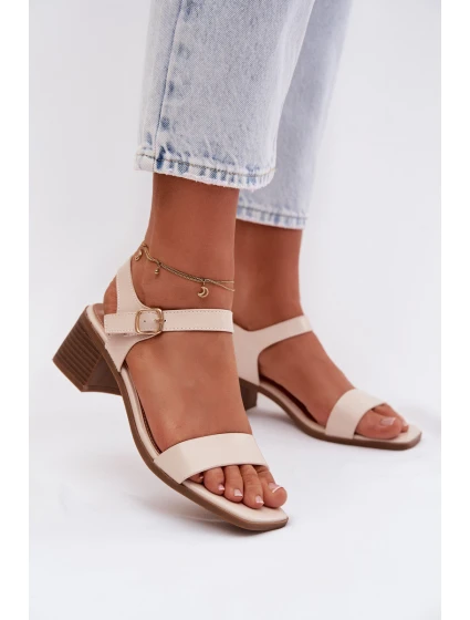 Dámské sandály Eko Kůže na klínu Béžové Sabela
