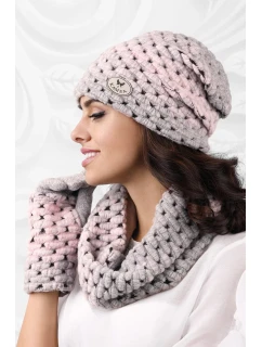 Dámská čepice růžovošedá - Kamea