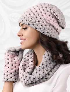 Dámská čepice růžovošedá - Kamea