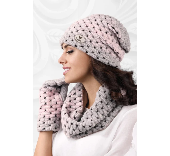 Dámská čepice růžovošedá - Kamea Dámská čepice růžovošedá - Kamea