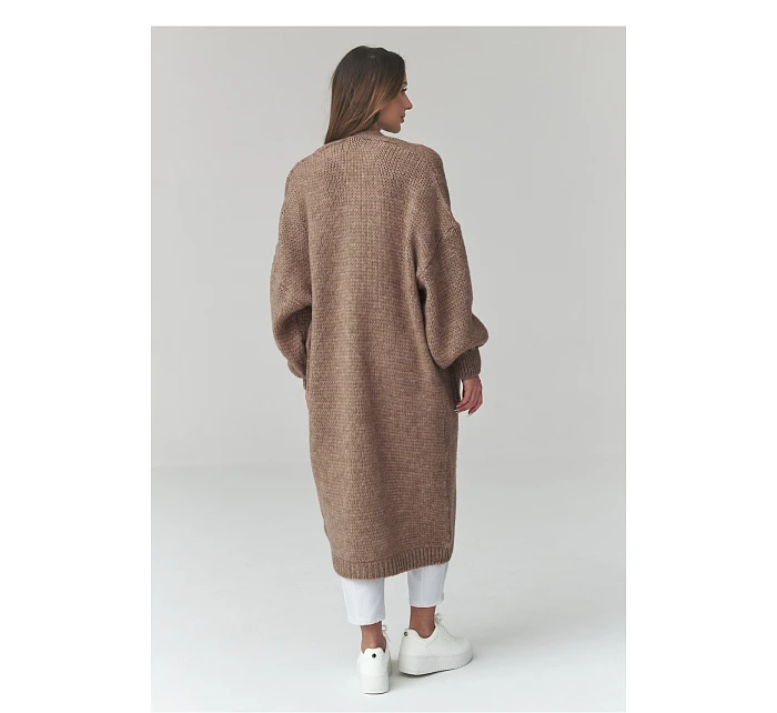 Svetr na zapínání  model 226869 Makadamia