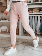 Dámské kalhoty chinos s páskem LINESKA růžová FashionStreet UY2630