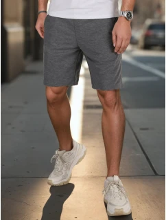 Pánské tmavě šedé teplákové šortky Dstreet SX2487