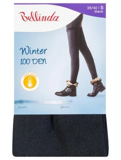Dámské zimní punčocháče, extra hřejivé WINTER 100 DEN - BELLINDA - černá