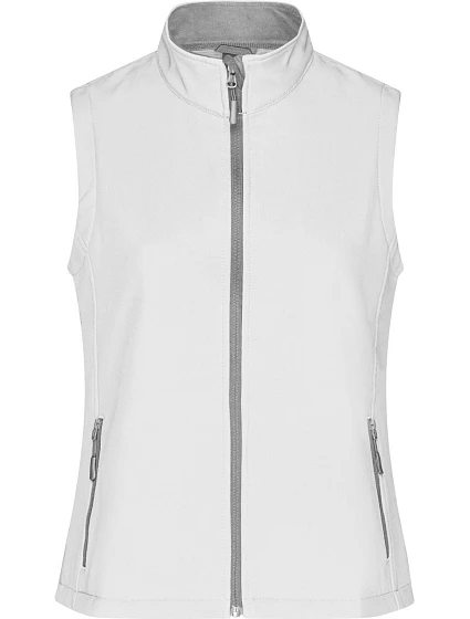 Daiber JN 1127 Dámská 2-vrstvá promo softshellová vesta 02.1127 white/white
